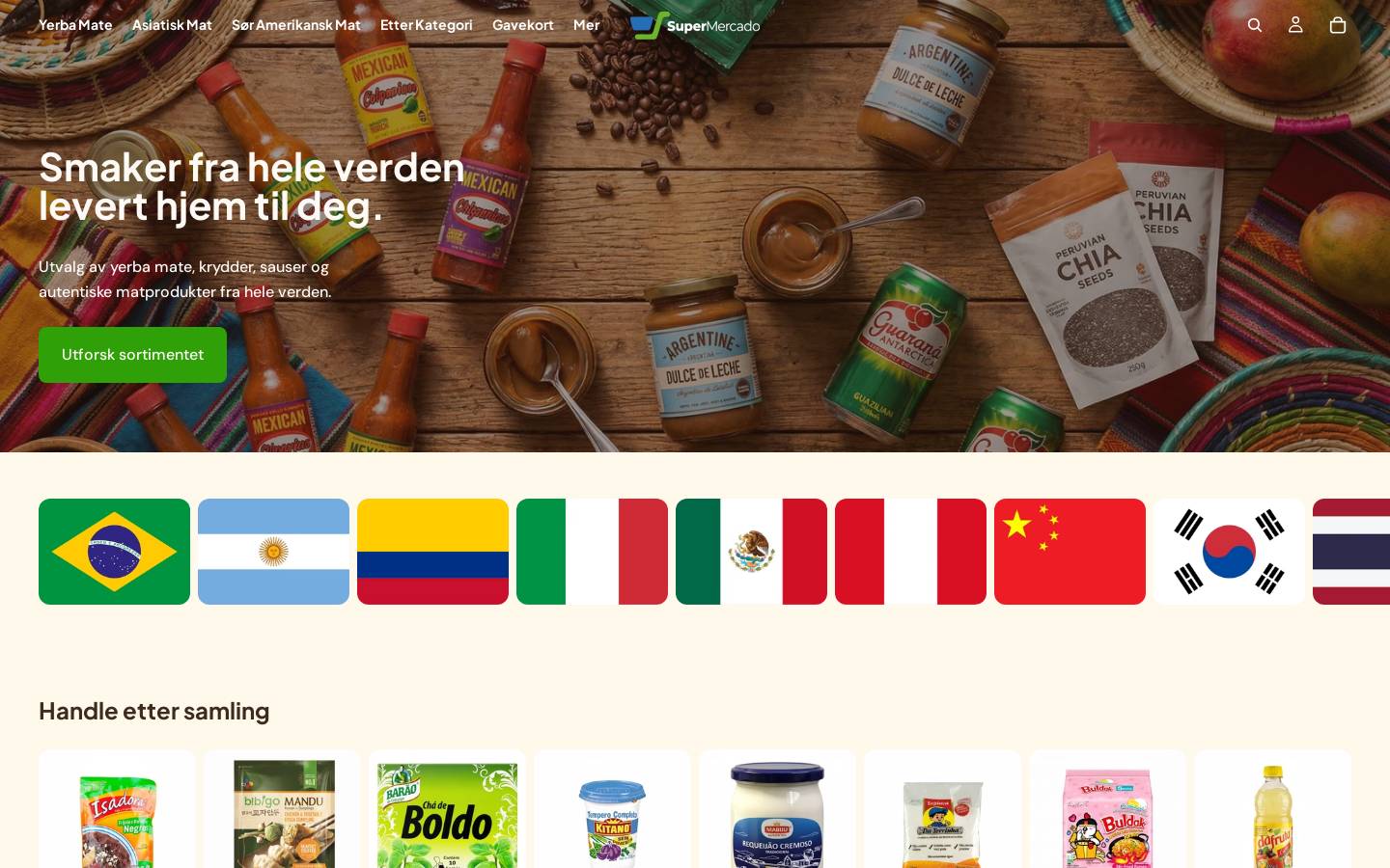 Supermercado homepage screenshot
