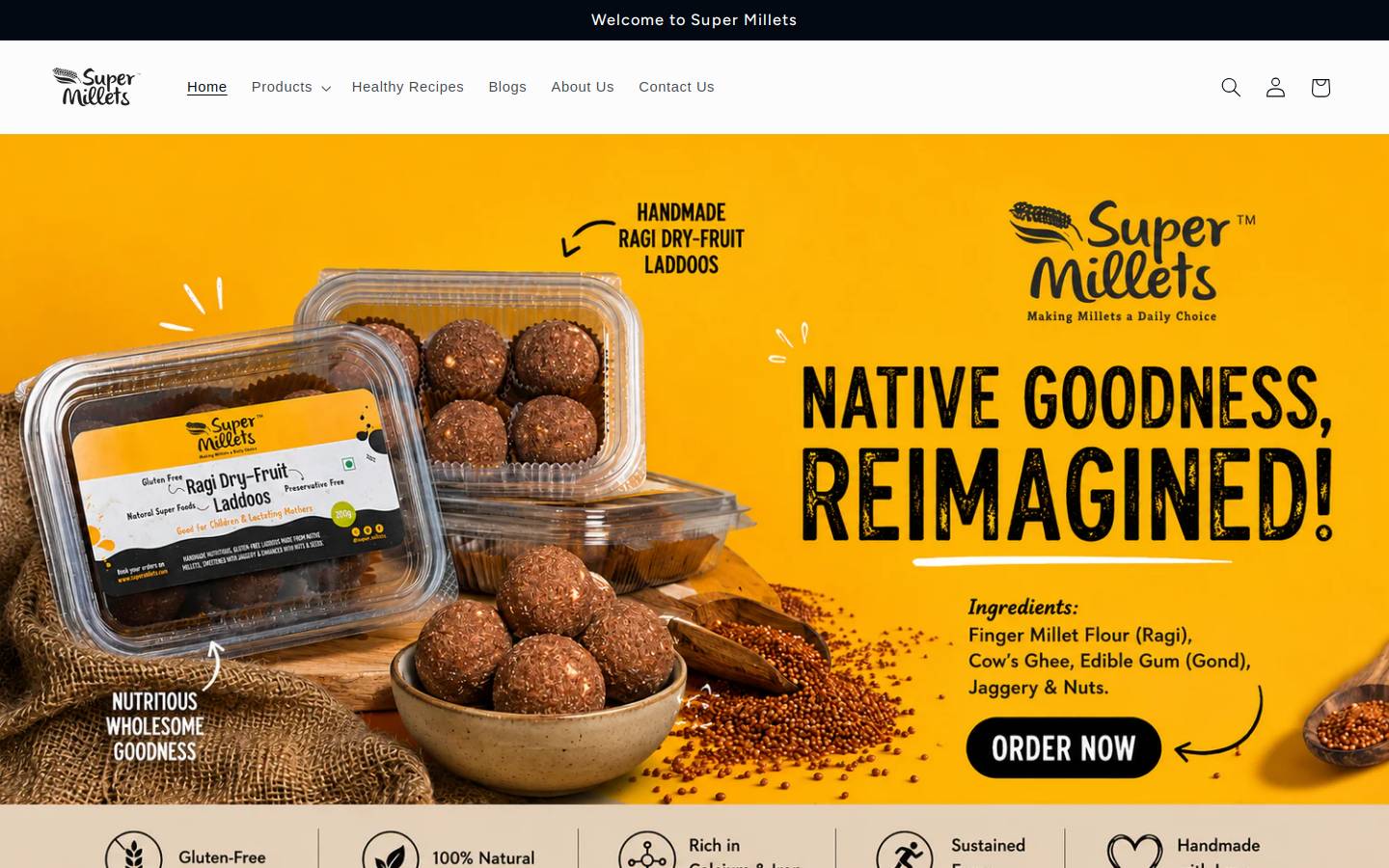 supermillets.com homepage screenshot