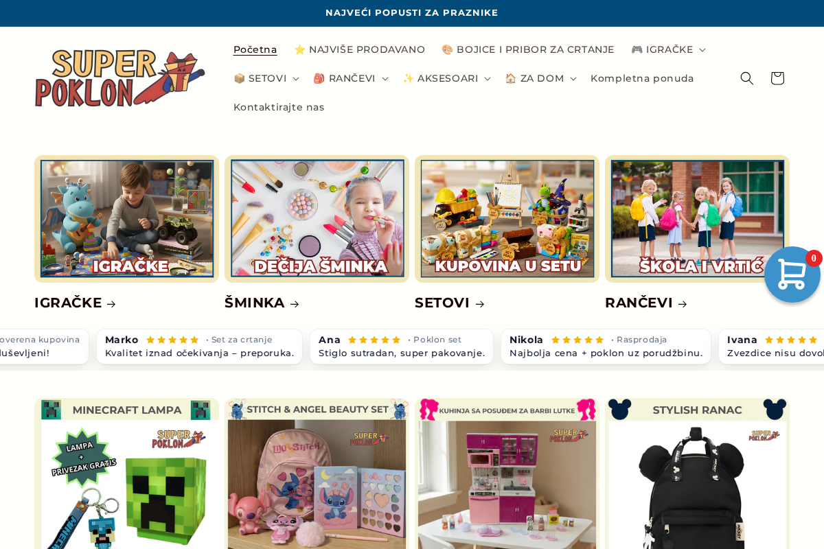 SuperPoklon homepage screenshot