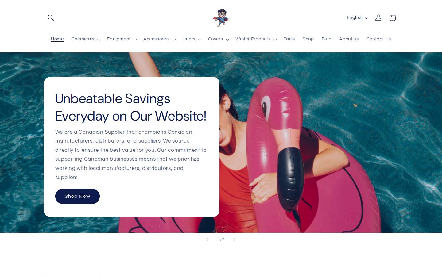 superpoolsandspas.com homepage screenshot