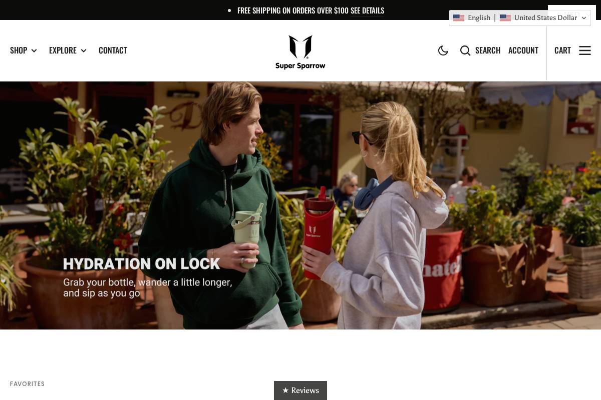 Supersparrow homepage screenshot