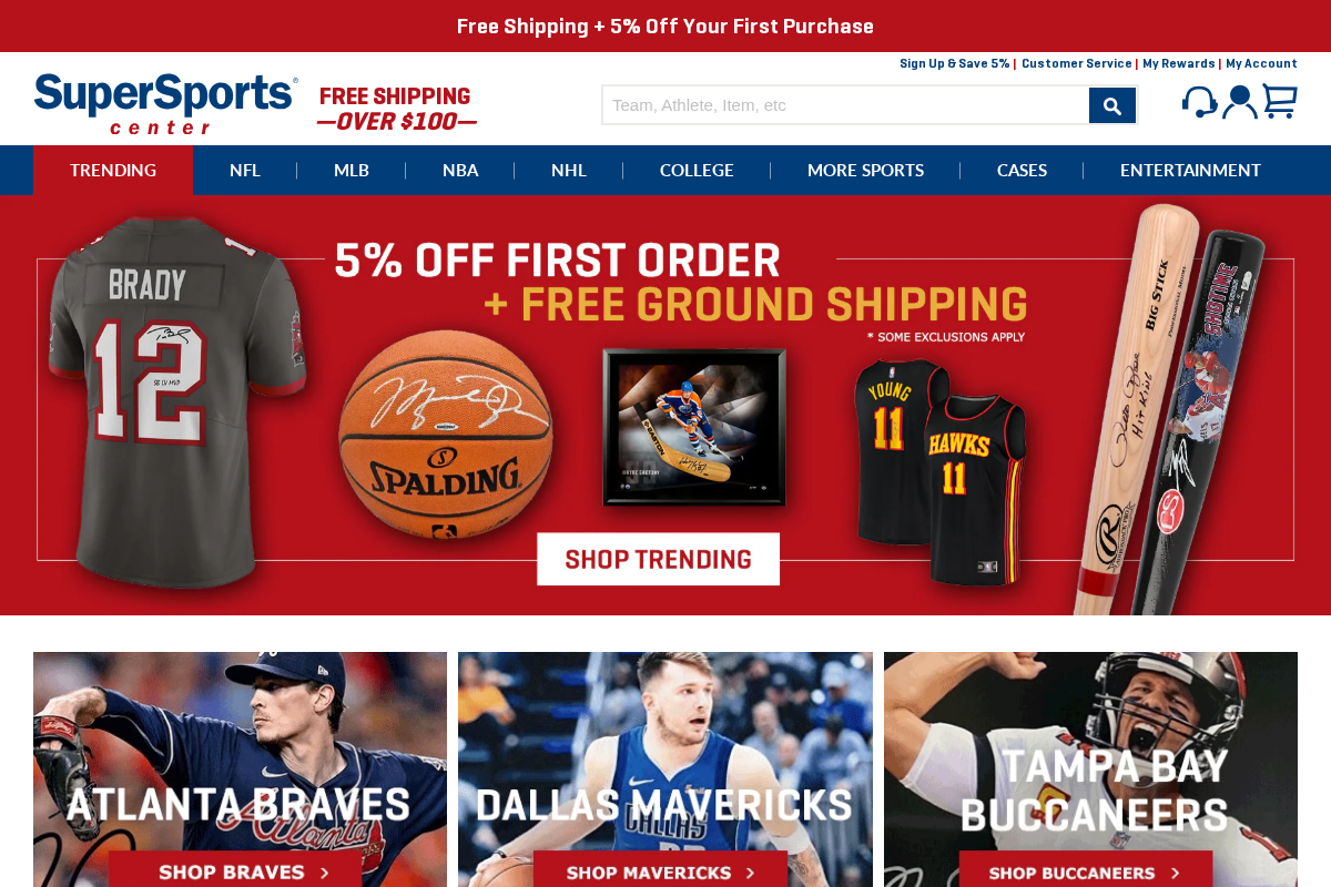 supersportscenter.com homepage screenshot