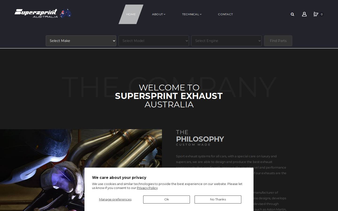 Supersprint homepage screenshot