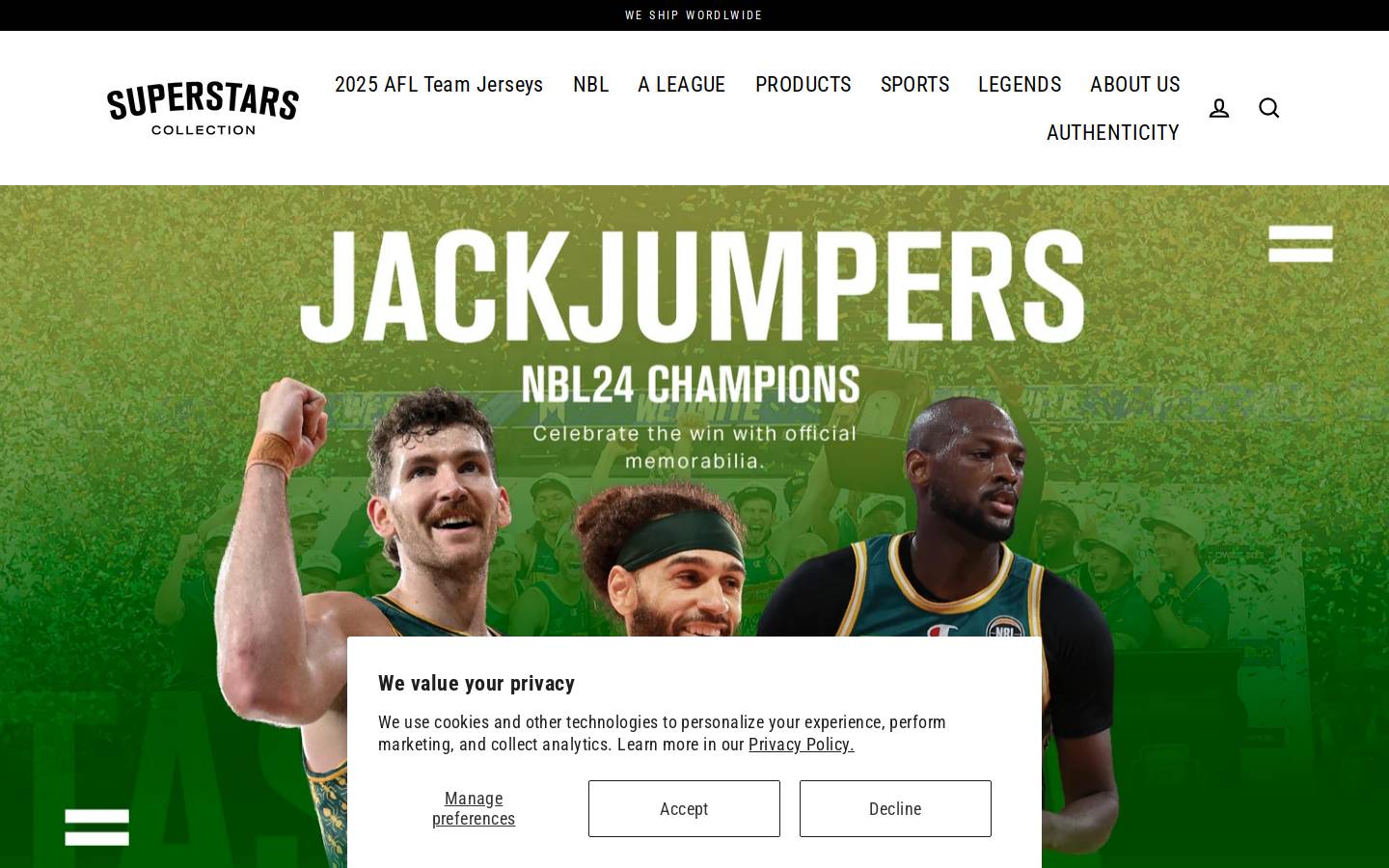 Superstars homepage screenshot