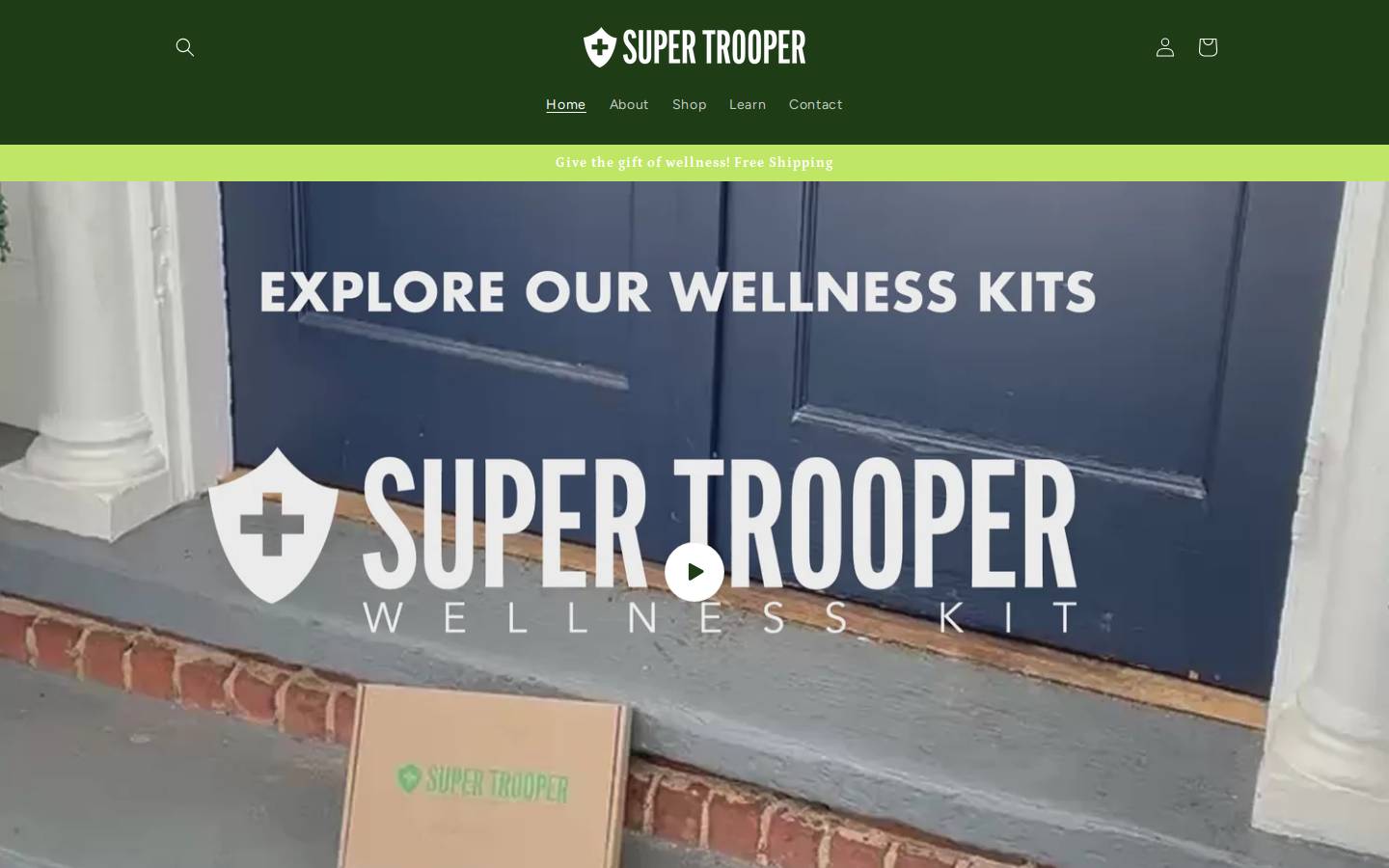 supertrooperwellness.com homepage screenshot
