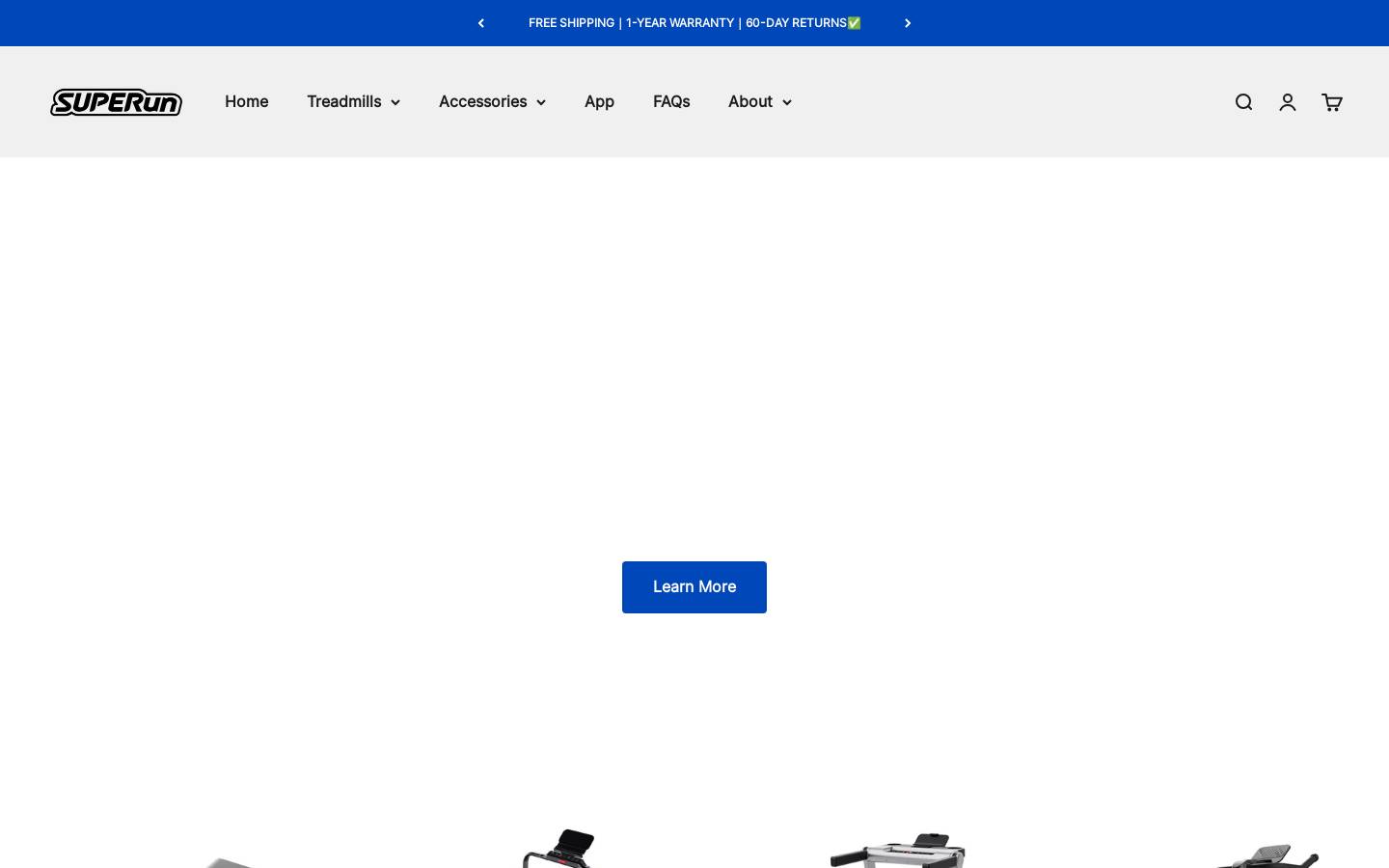 Superuntreadmill homepage screenshot