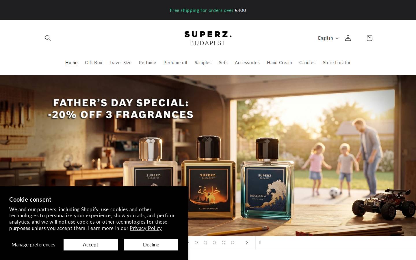 Superz homepage screenshot