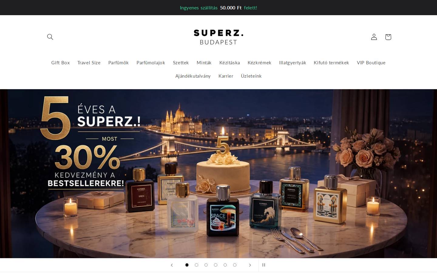 Superz homepage screenshot