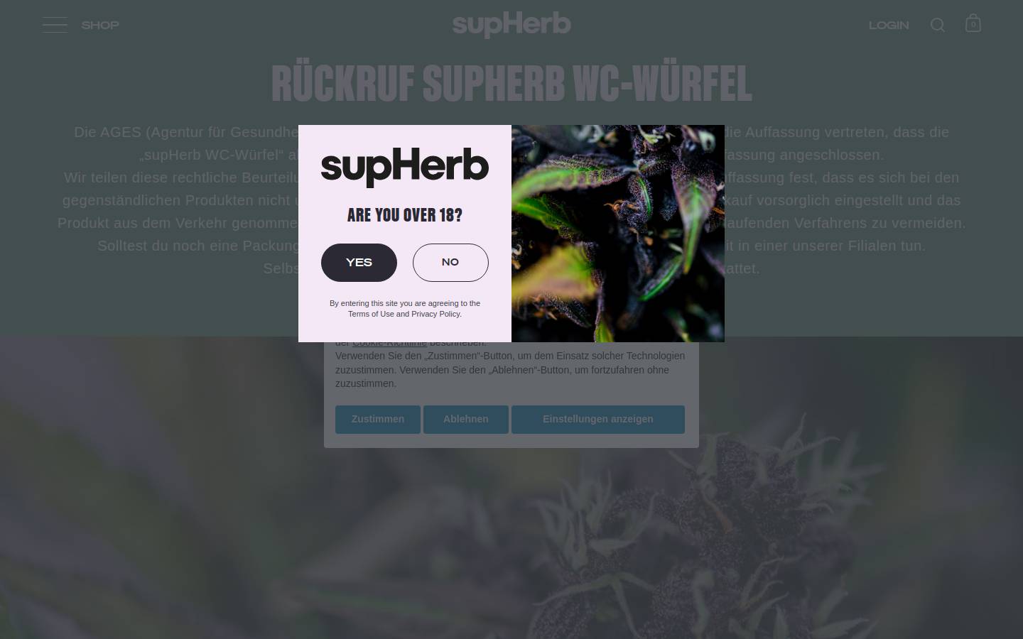 supherb.shop homepage screenshot