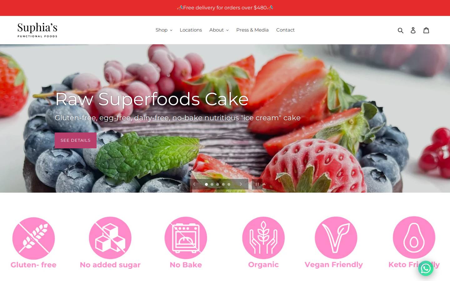 suphias.com homepage screenshot