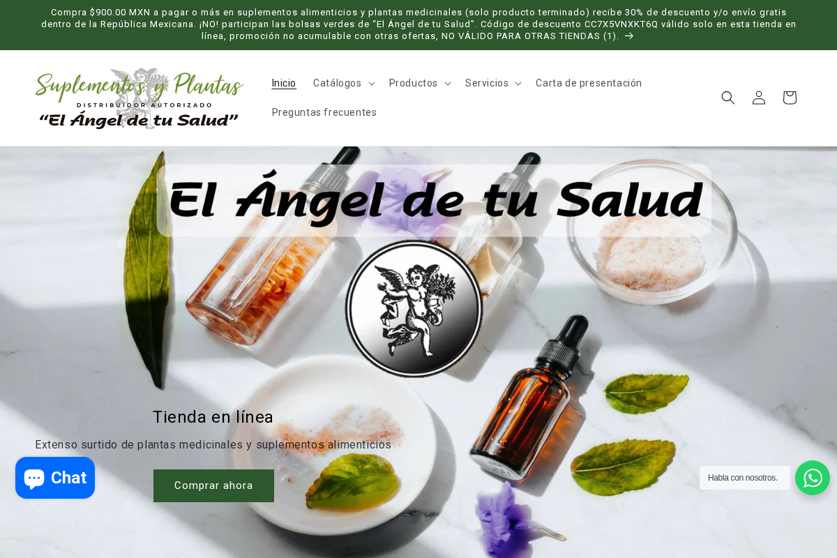 El Ángel de tu Salud homepage screenshot