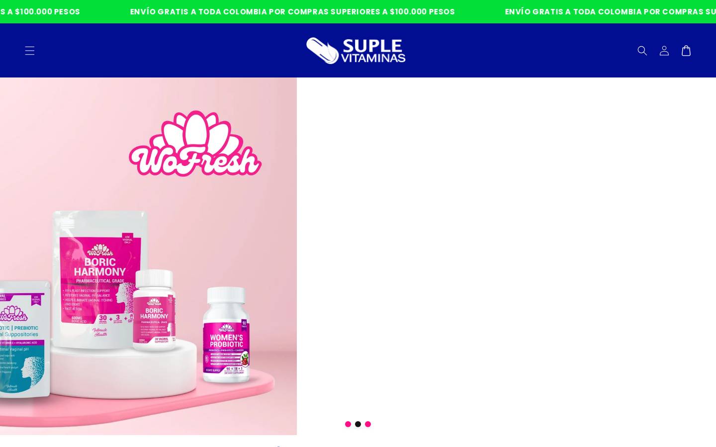 suplevitaminas.com homepage screenshot