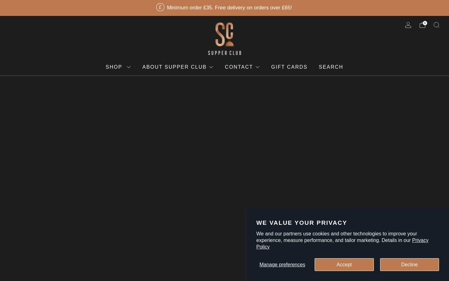 Supper Club  homepage screenshot