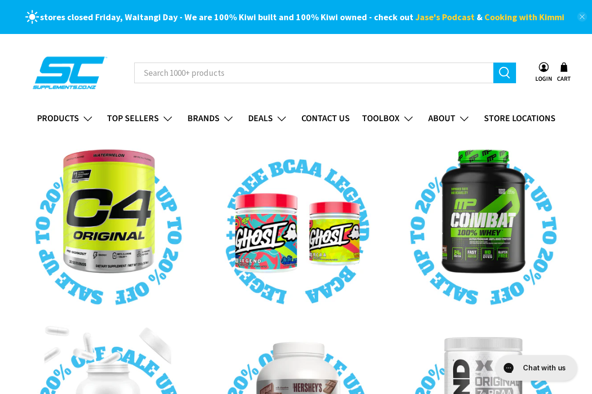 Supplements.co.nz homepage screenshot