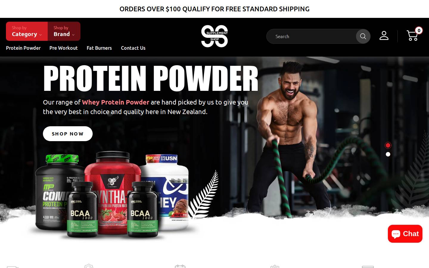supplementshop.co.nz homepage screenshot