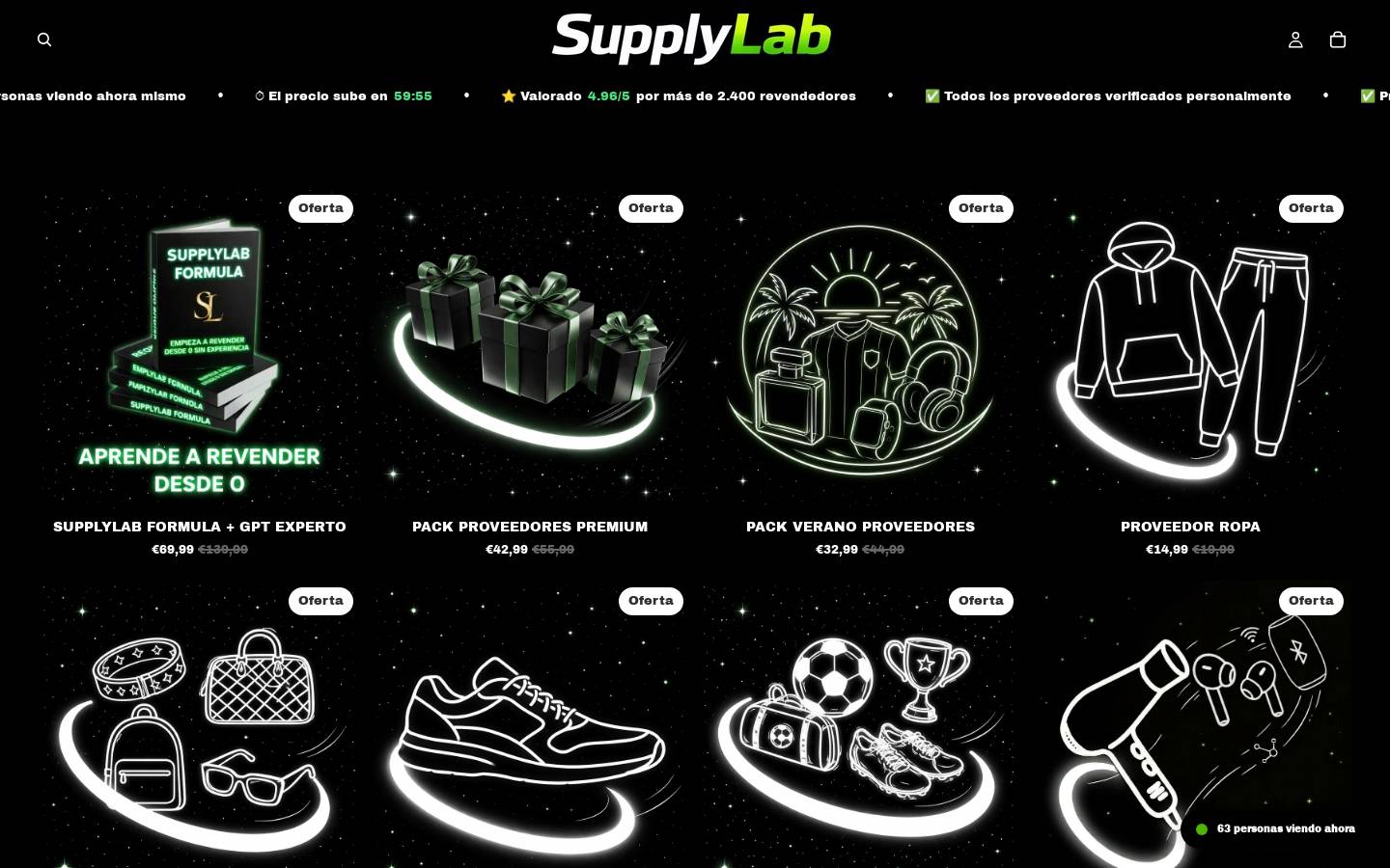 supplylab.es homepage screenshot