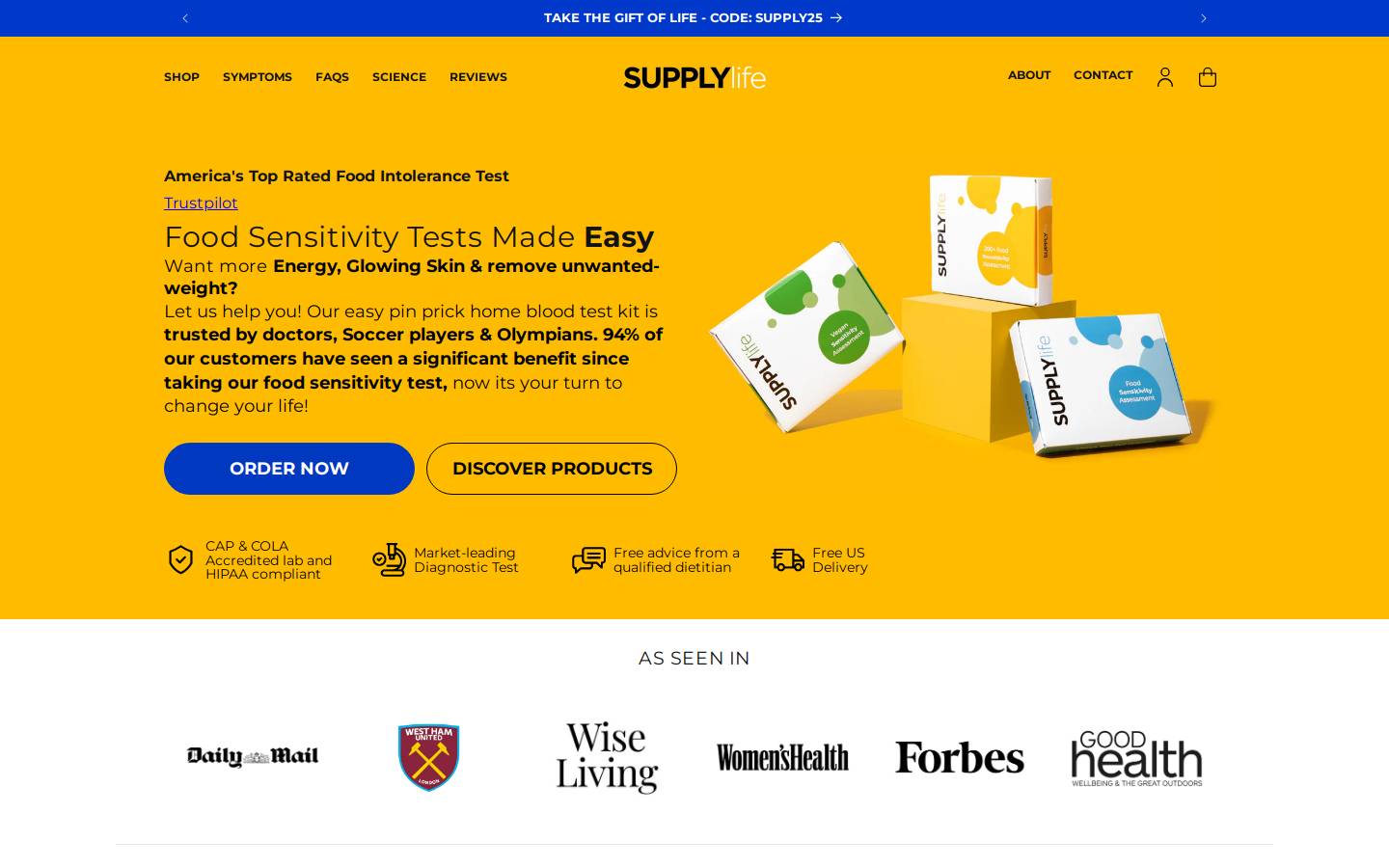 Supply Life homepage screenshot