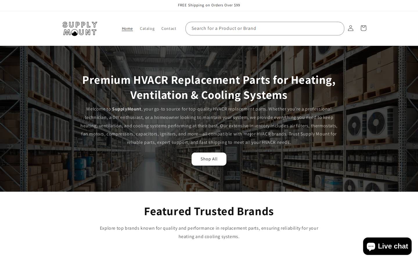 supplymount.com homepage screenshot