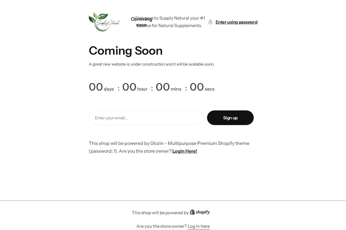 supplynatural.com homepage screenshot