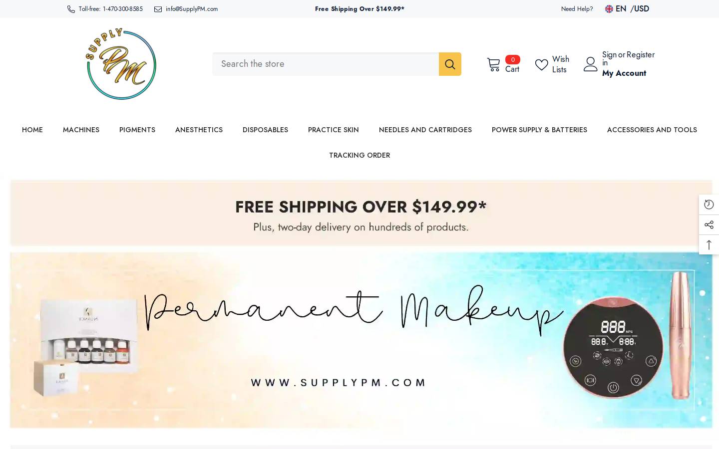 supplypm.com homepage screenshot