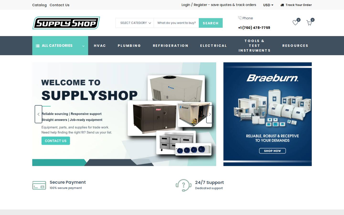 supplyshop.com homepage screenshot