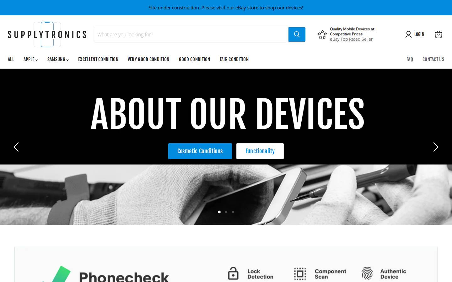 supplytronics.com homepage screenshot