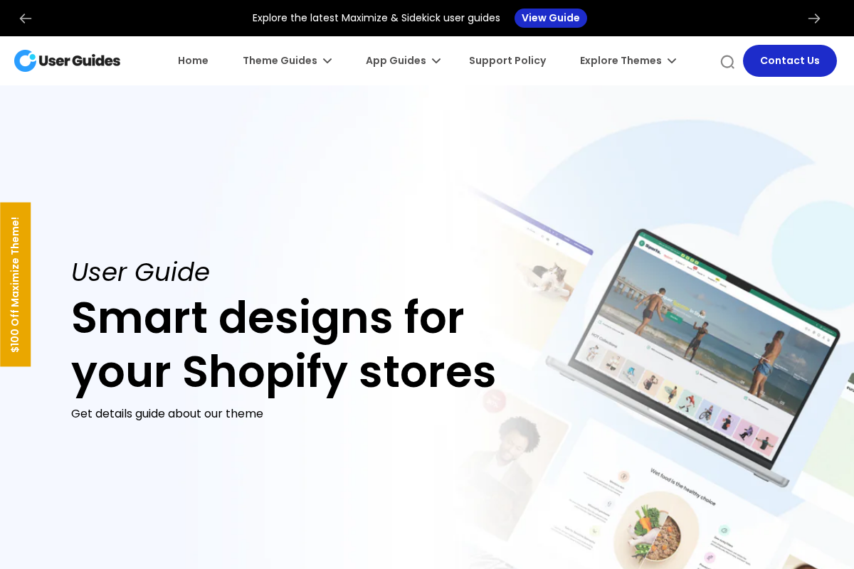 Omni Themes Support Center homepage screenshot