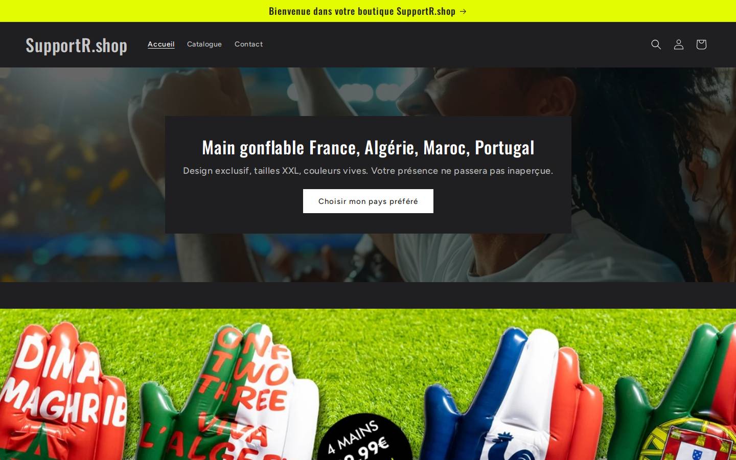 supportr.fr homepage screenshot