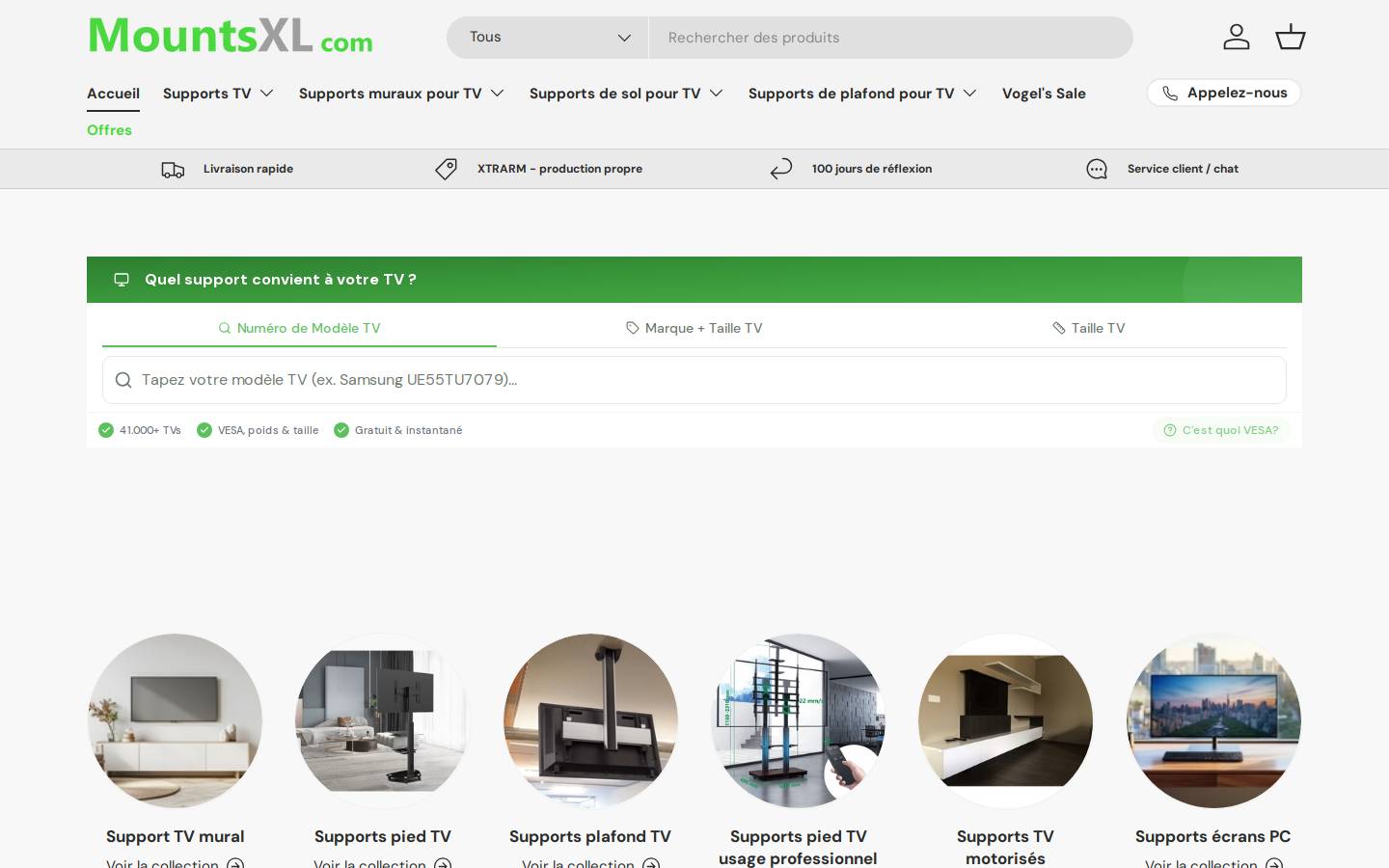 Supportsmuraux homepage screenshot