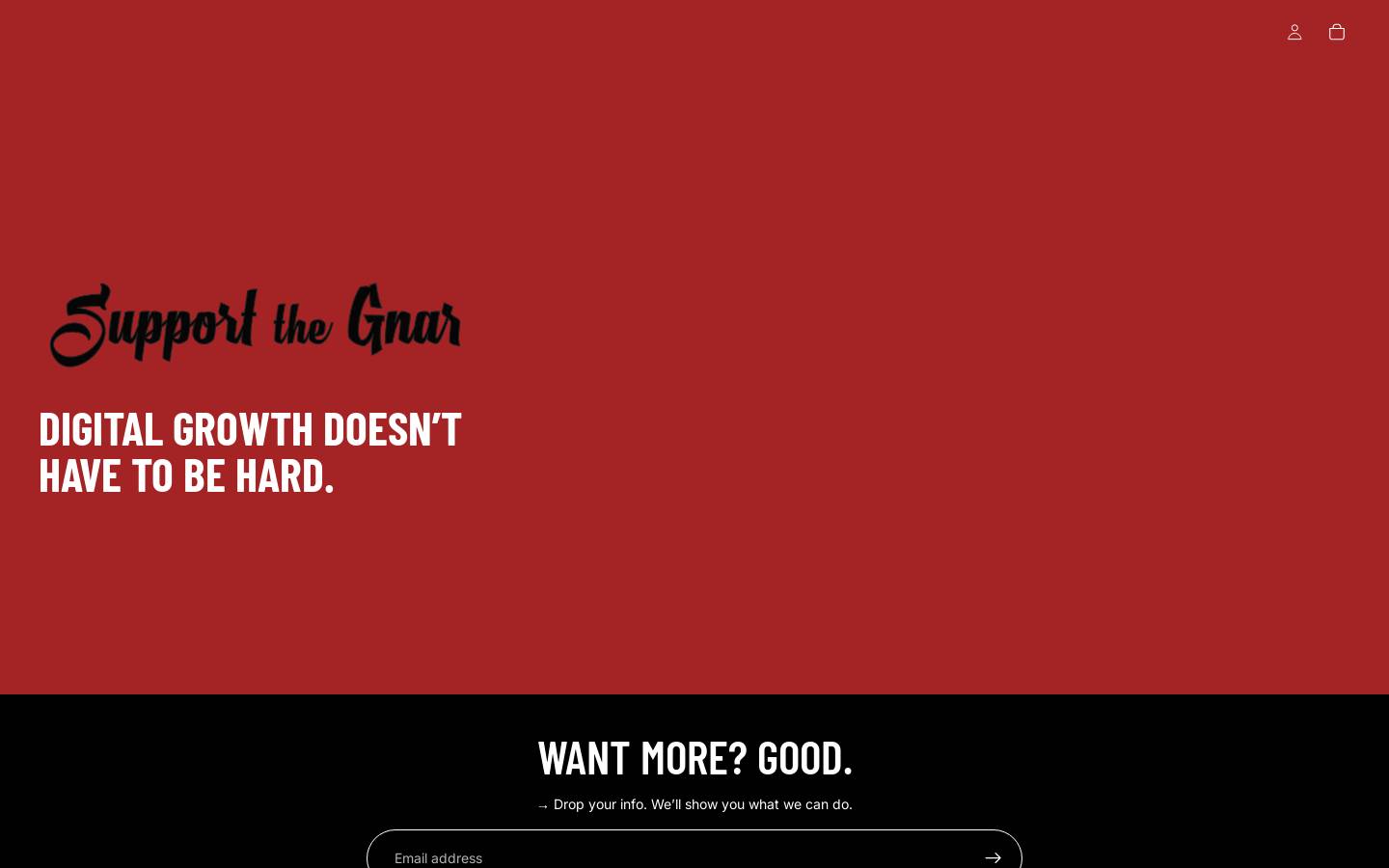 supportthegnar.com homepage screenshot