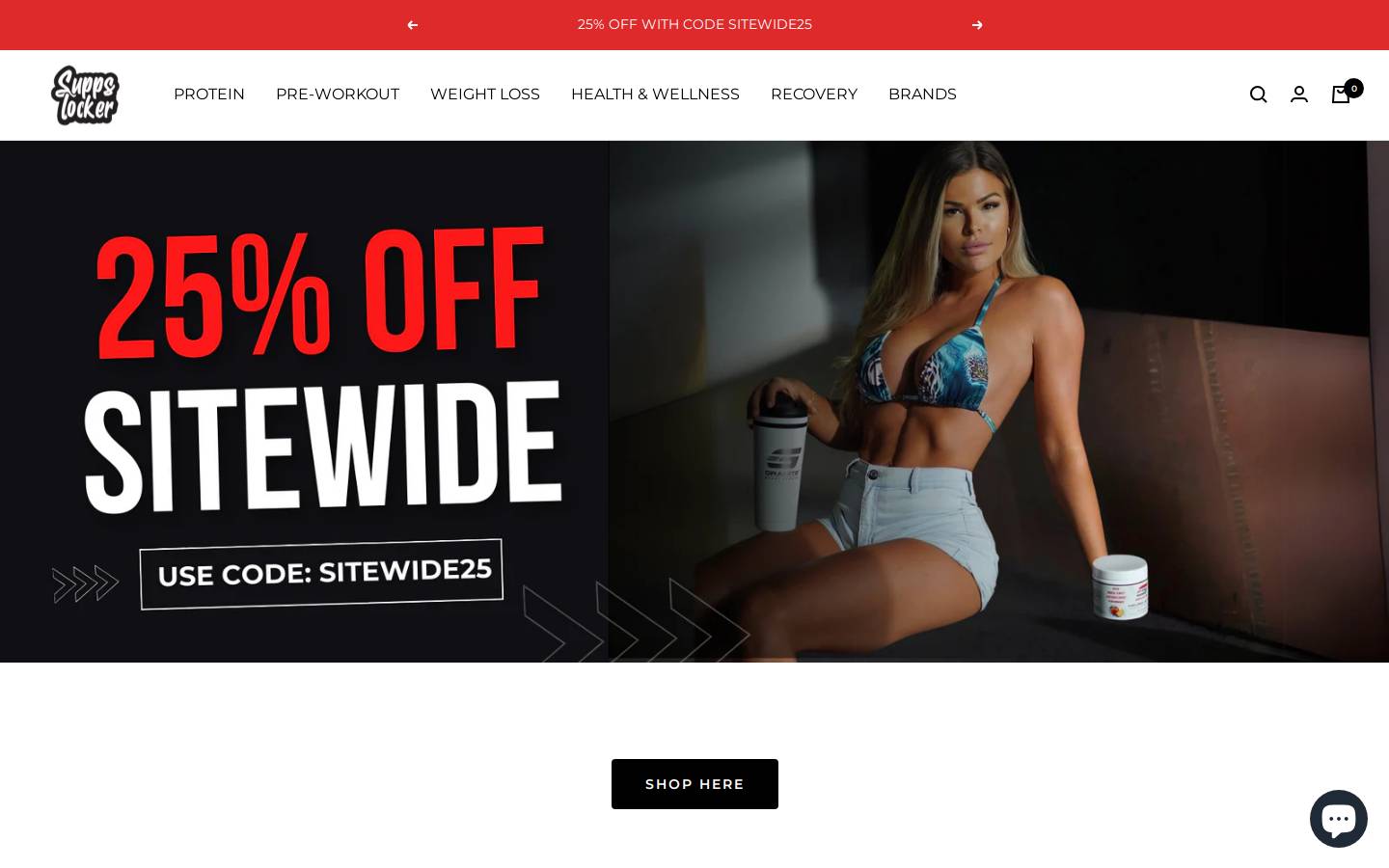 suppslocker.com homepage screenshot