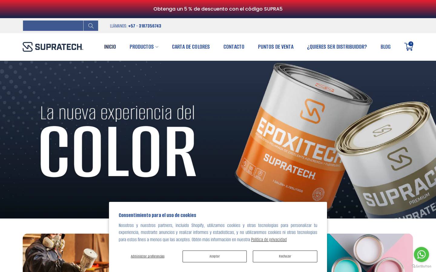 supratech.com.co homepage screenshot