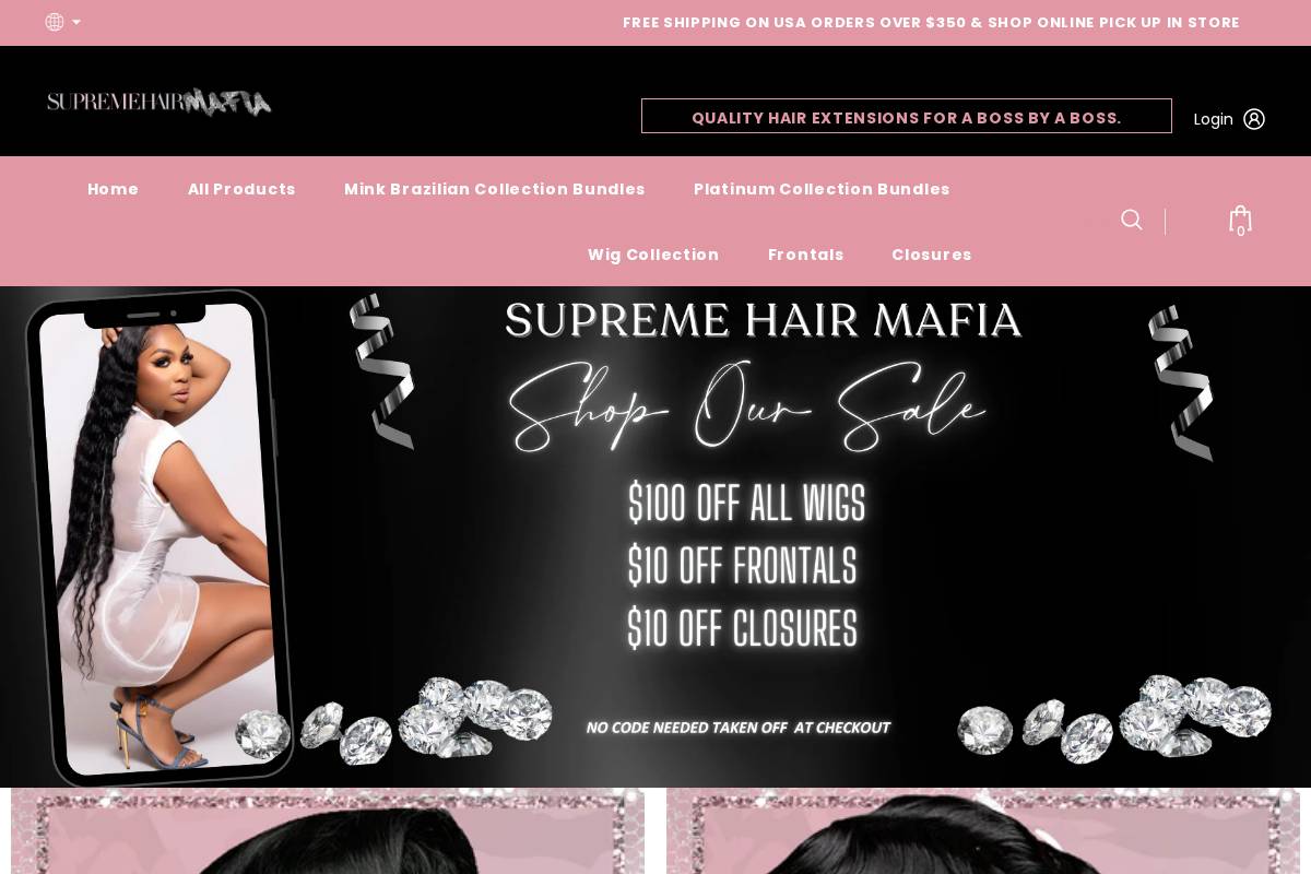 supremehairmafia.com homepage screenshot