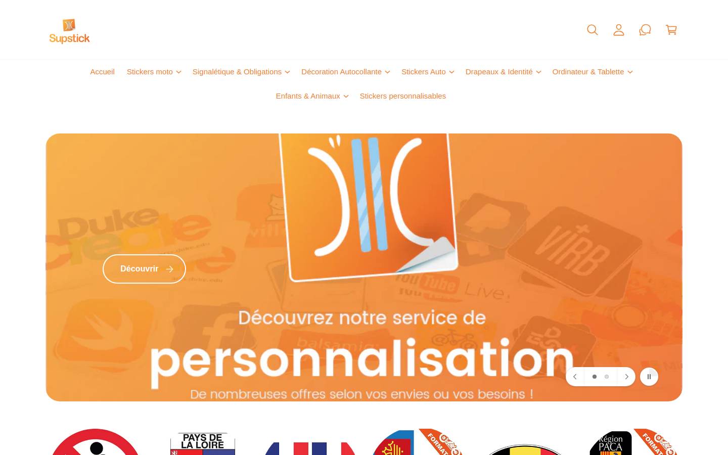 supstick.fr homepage screenshot