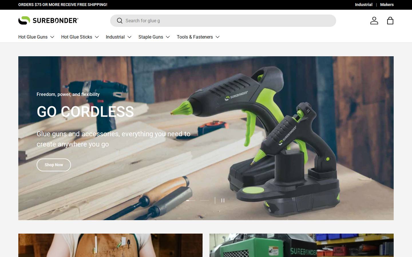 SUREBONDER homepage screenshot