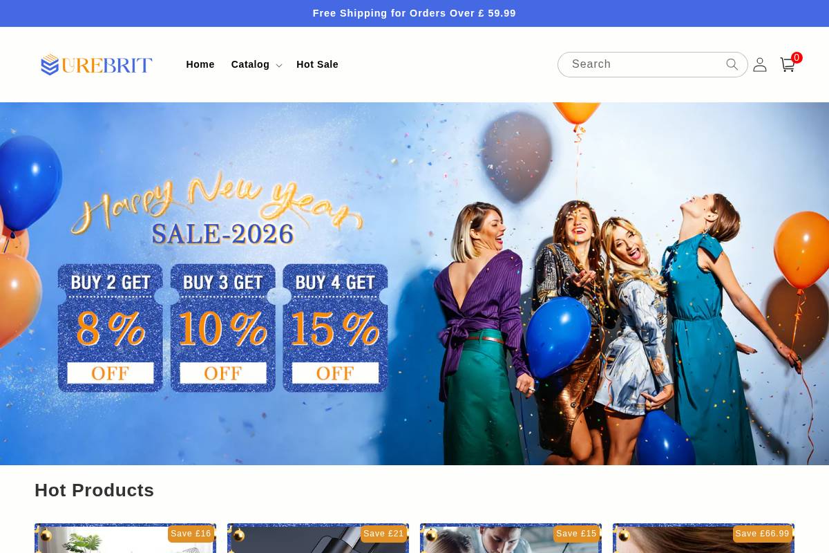 Surebrit homepage screenshot