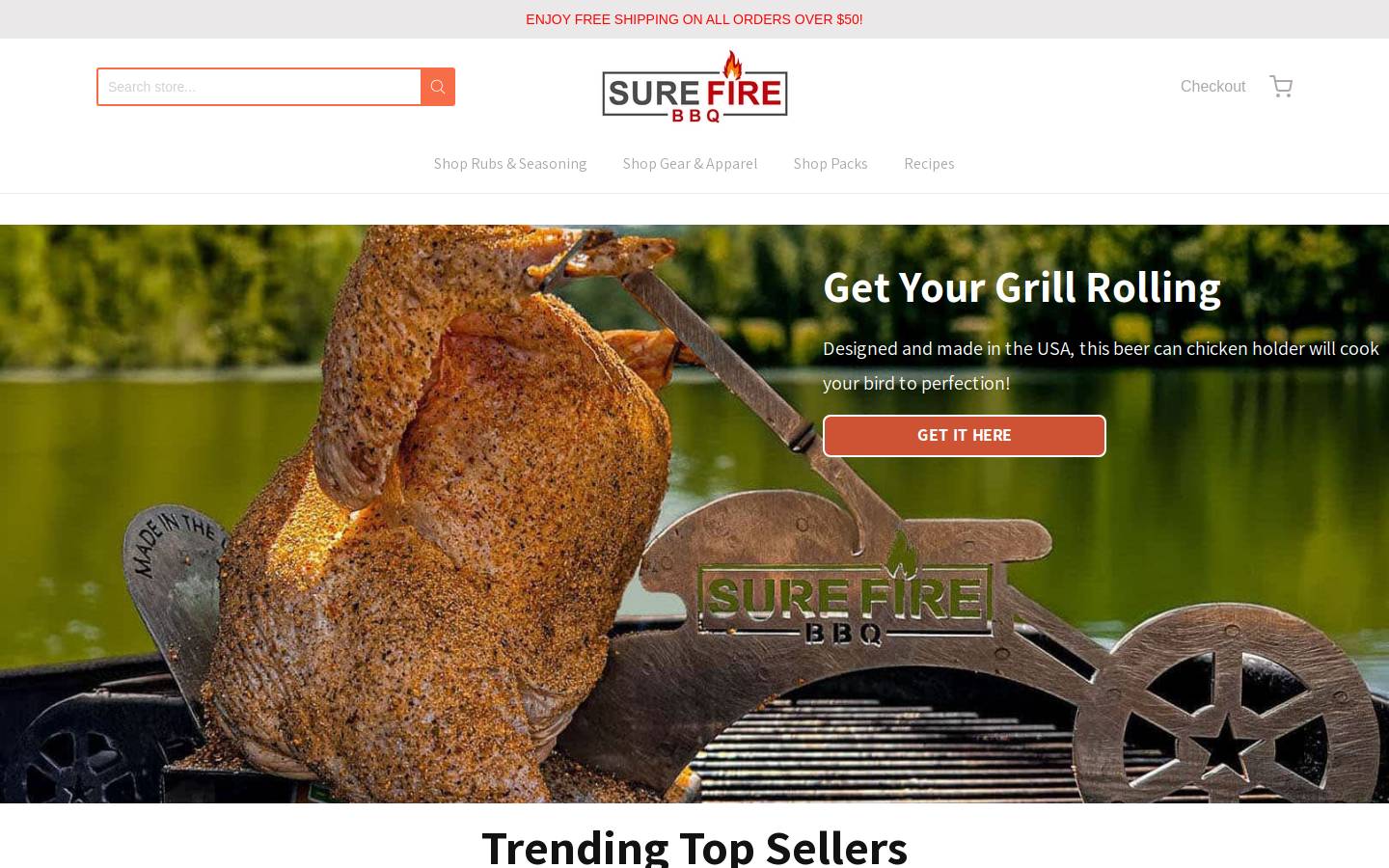 surefirebbq.com homepage screenshot