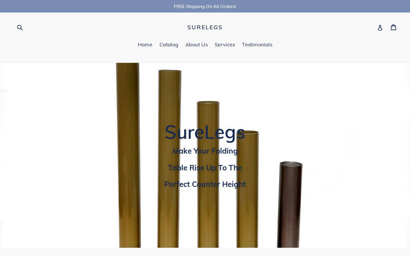 surelegs.com homepage screenshot