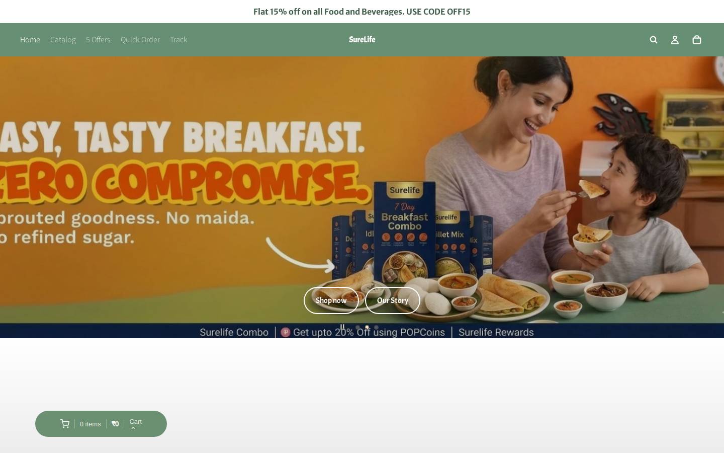 surelife.in homepage screenshot