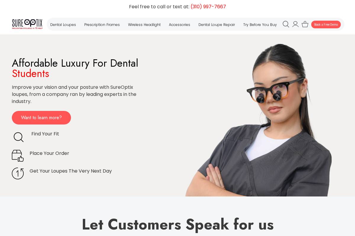 sureoptix.com homepage screenshot