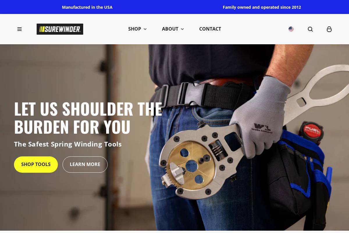 surewinder.com homepage screenshot