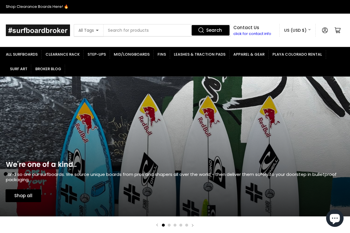 surfboardbroker.com homepage screenshot