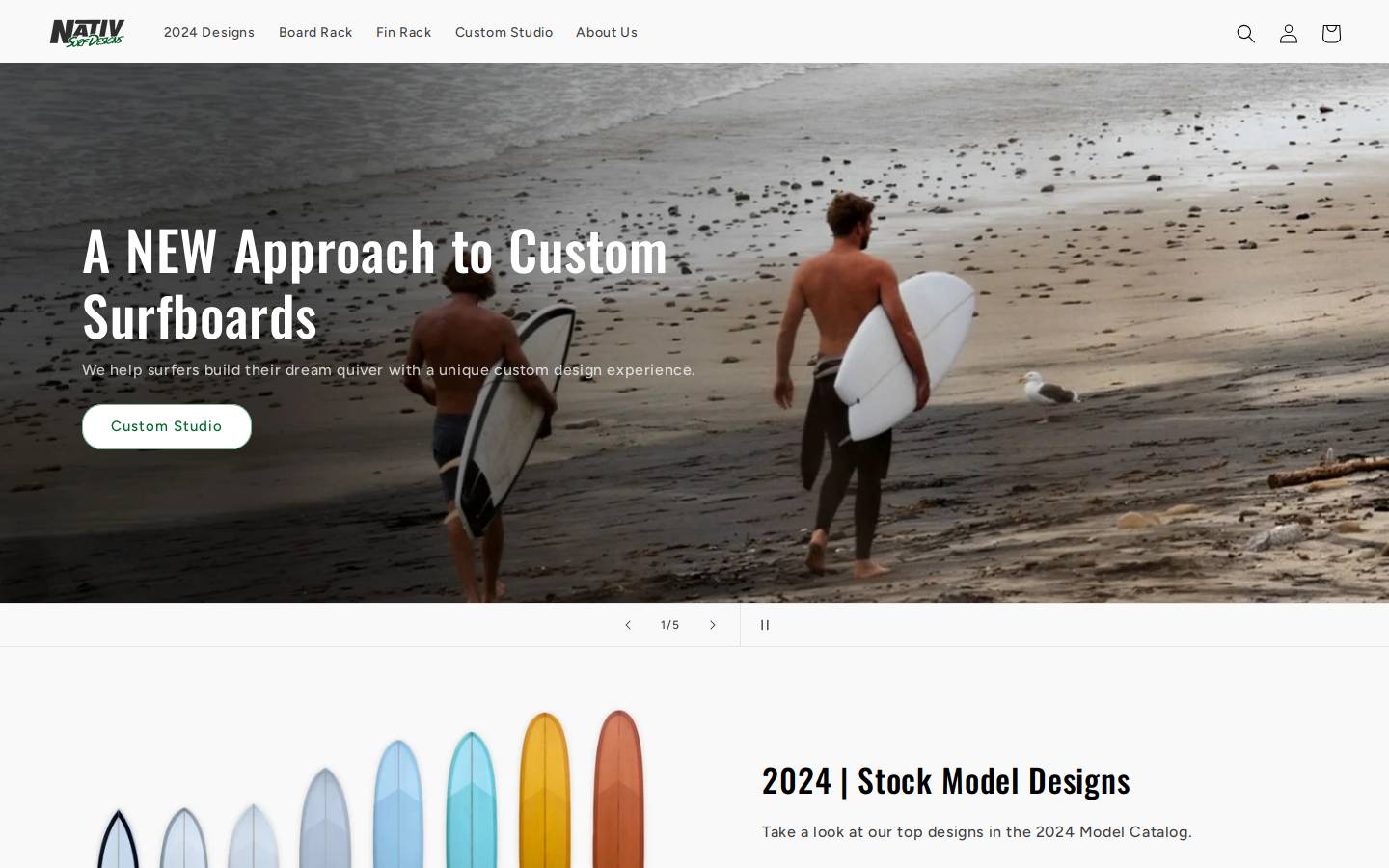 surfcraftdirect.com homepage screenshot