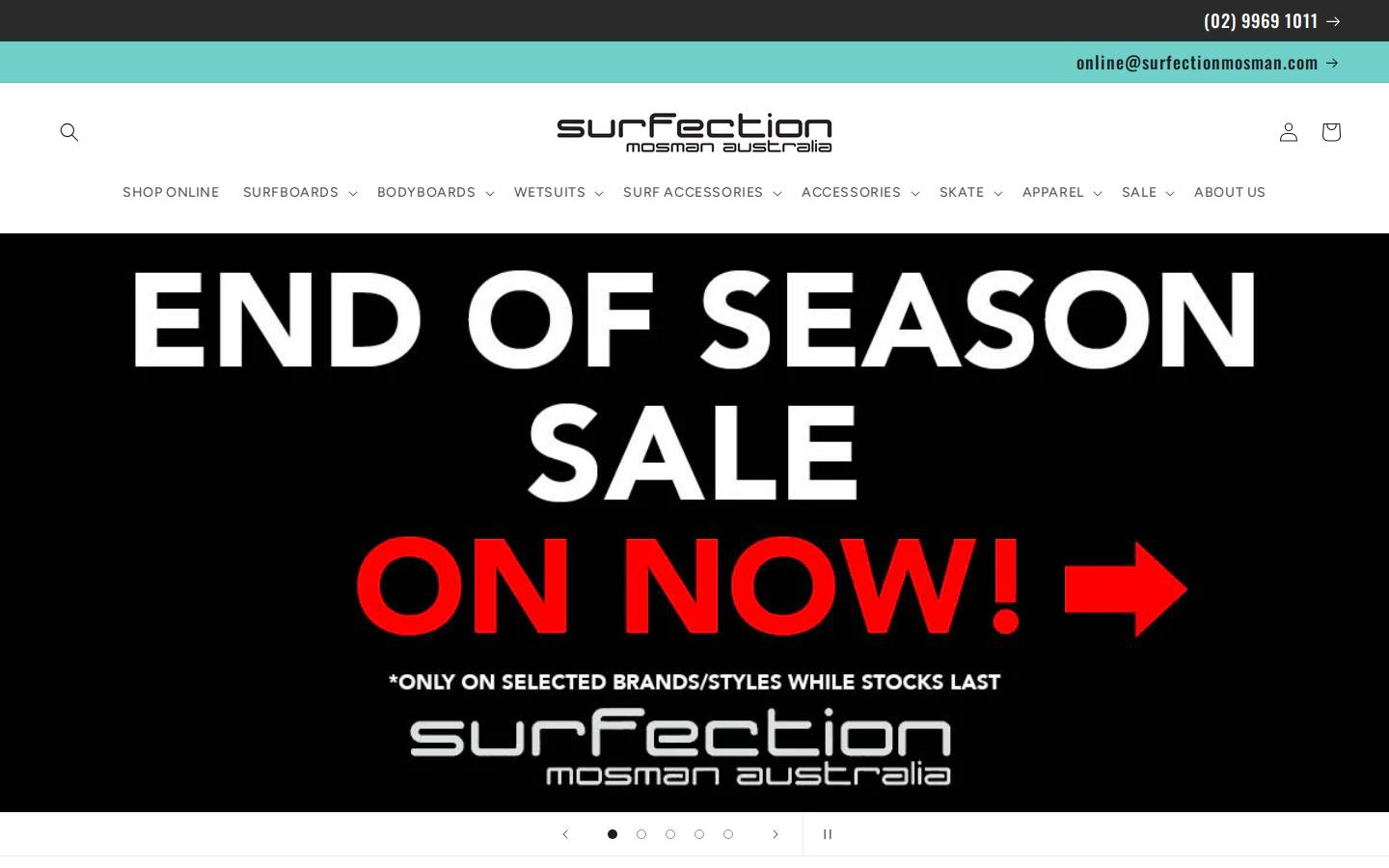 surfectionmosman.com homepage screenshot