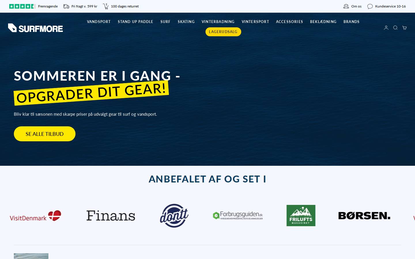 SURFMORE homepage screenshot