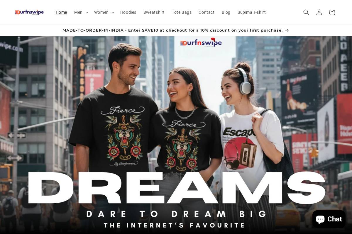 surfnswipe.com homepage screenshot