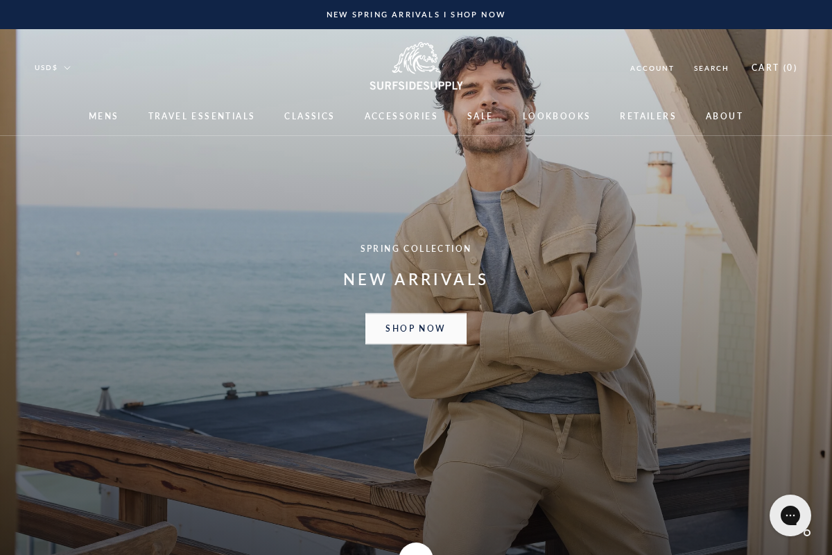 Surfside Supply Co. homepage screenshot