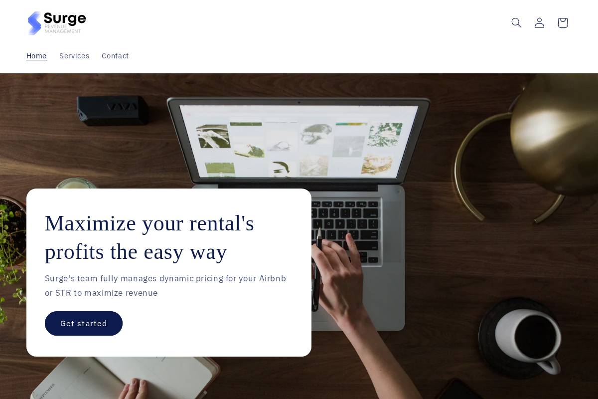 surgerevmanagement.com homepage screenshot