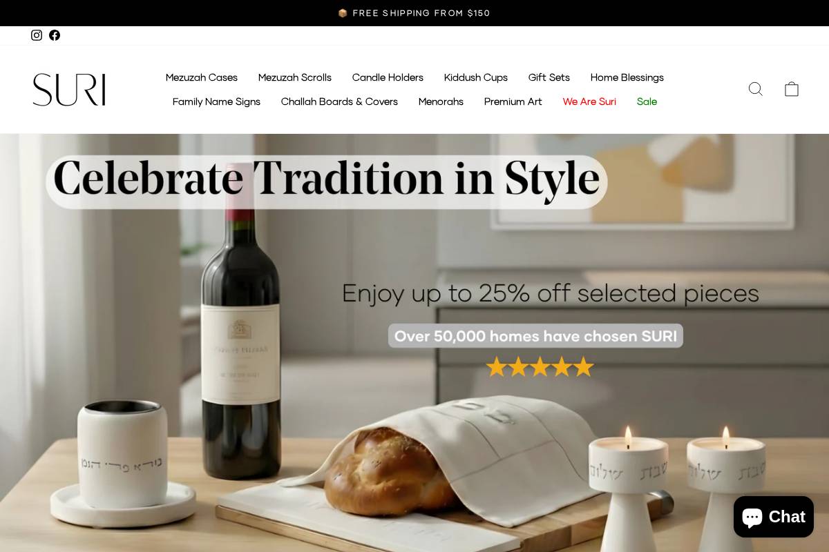 suri-art.com homepage screenshot