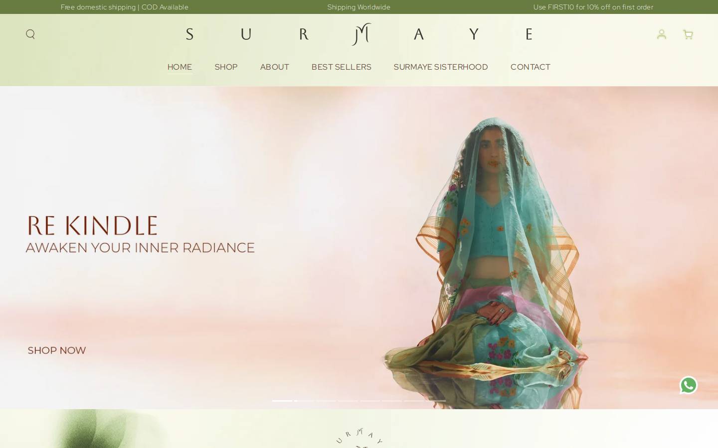 surmaye.com homepage screenshot